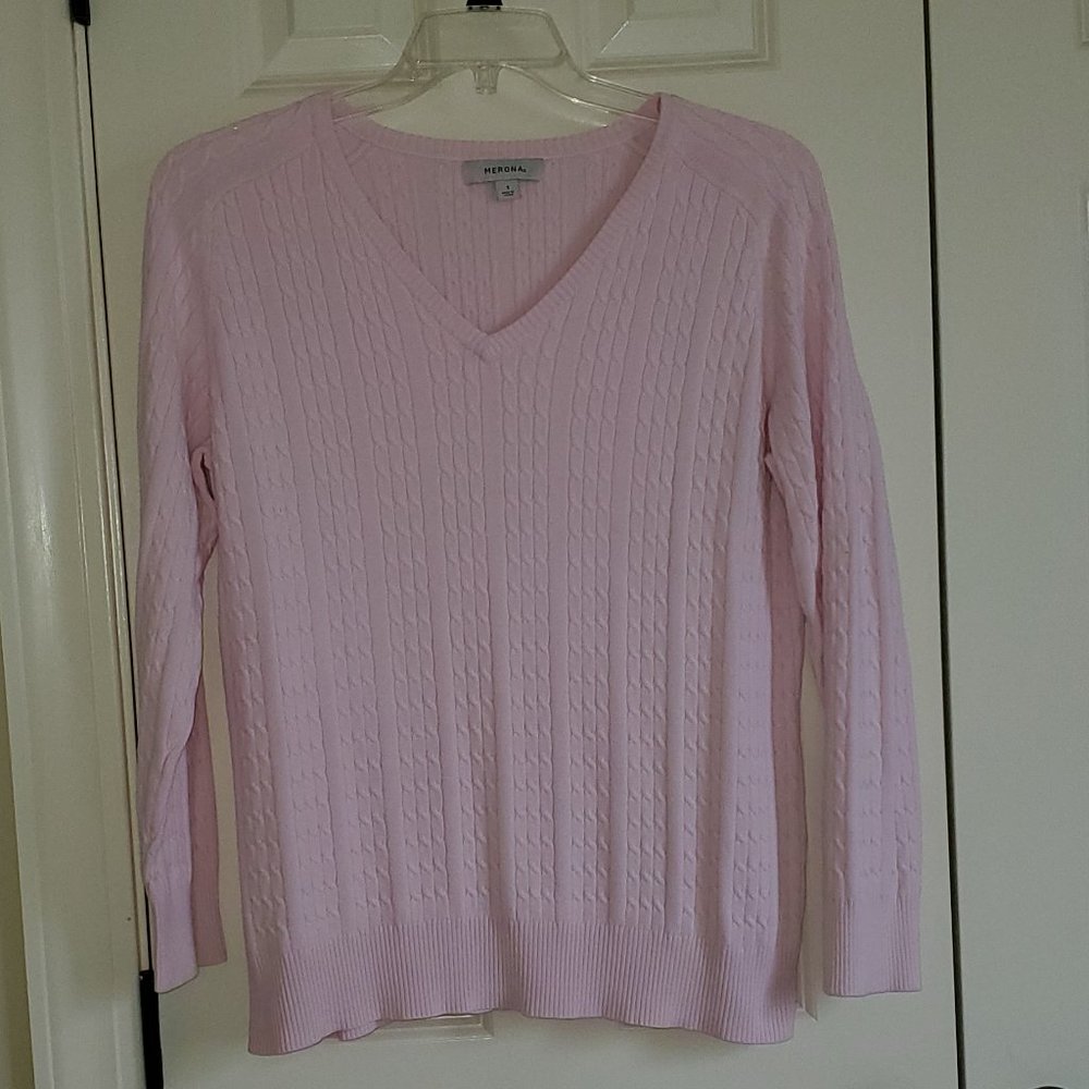 Pink Merona V-neck Pullover Sweater